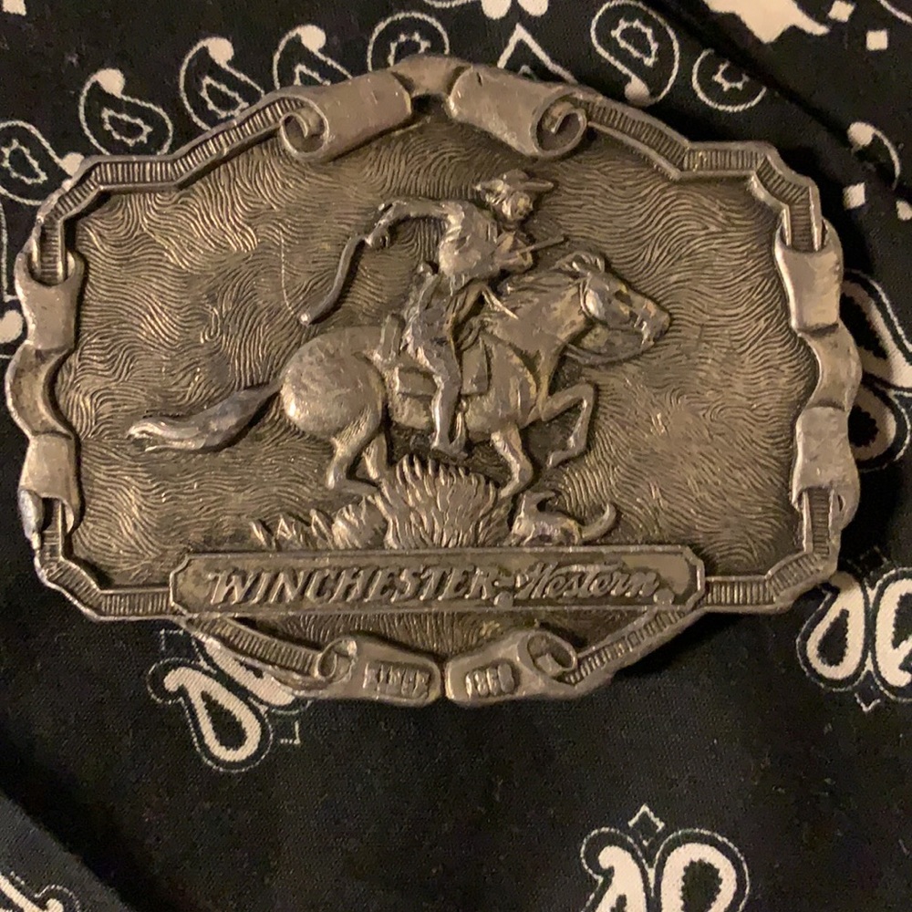 COPY - Montana Silver Winchester Western Buckle